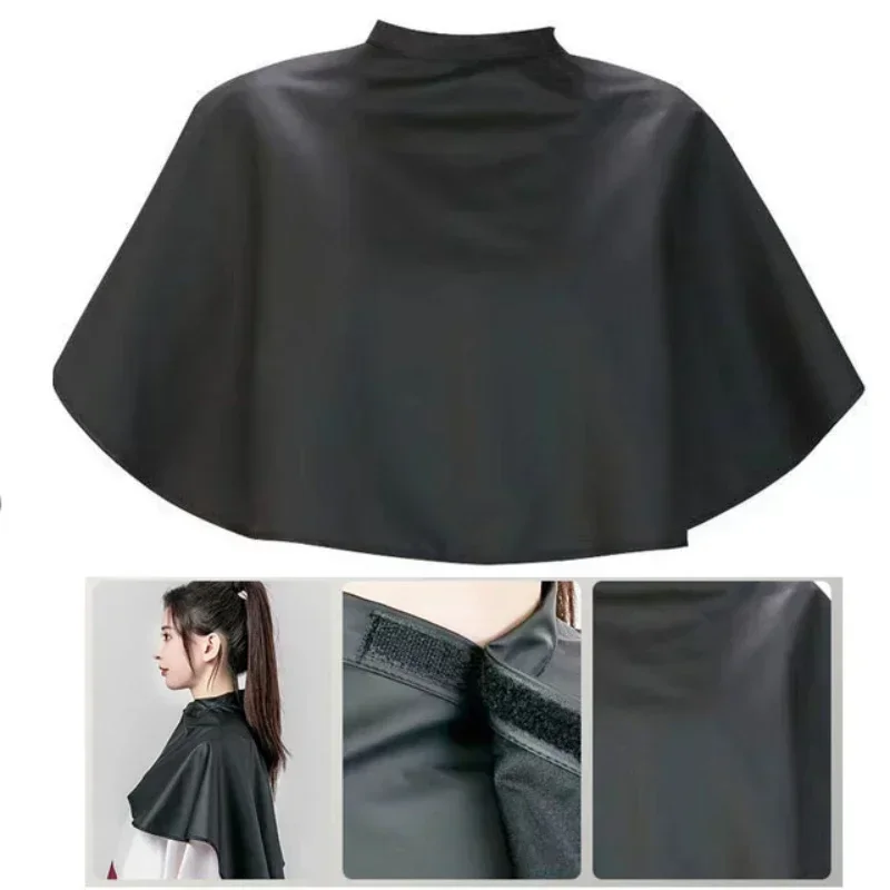 Hair Dye Tools Short Square Black Waterproof Hairdressing Salon Barber Hair Cutting Cape Cloth Wrap Hairdressing Cape Barber 2