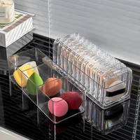 Makeup Puff Display Box Makeup Egg Storage Rack Air Cushion Puff Transparent Storage Holder Desktop Organization Tool 2