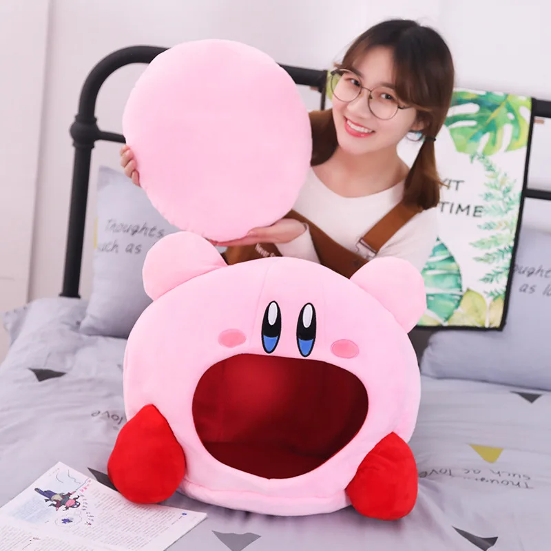 

Kirby Kawaii Ингаляционная накидка на голову Подушка анимация мультфильм Офис Студент Подушка для сна может использоваться как домашний Кот гнездо