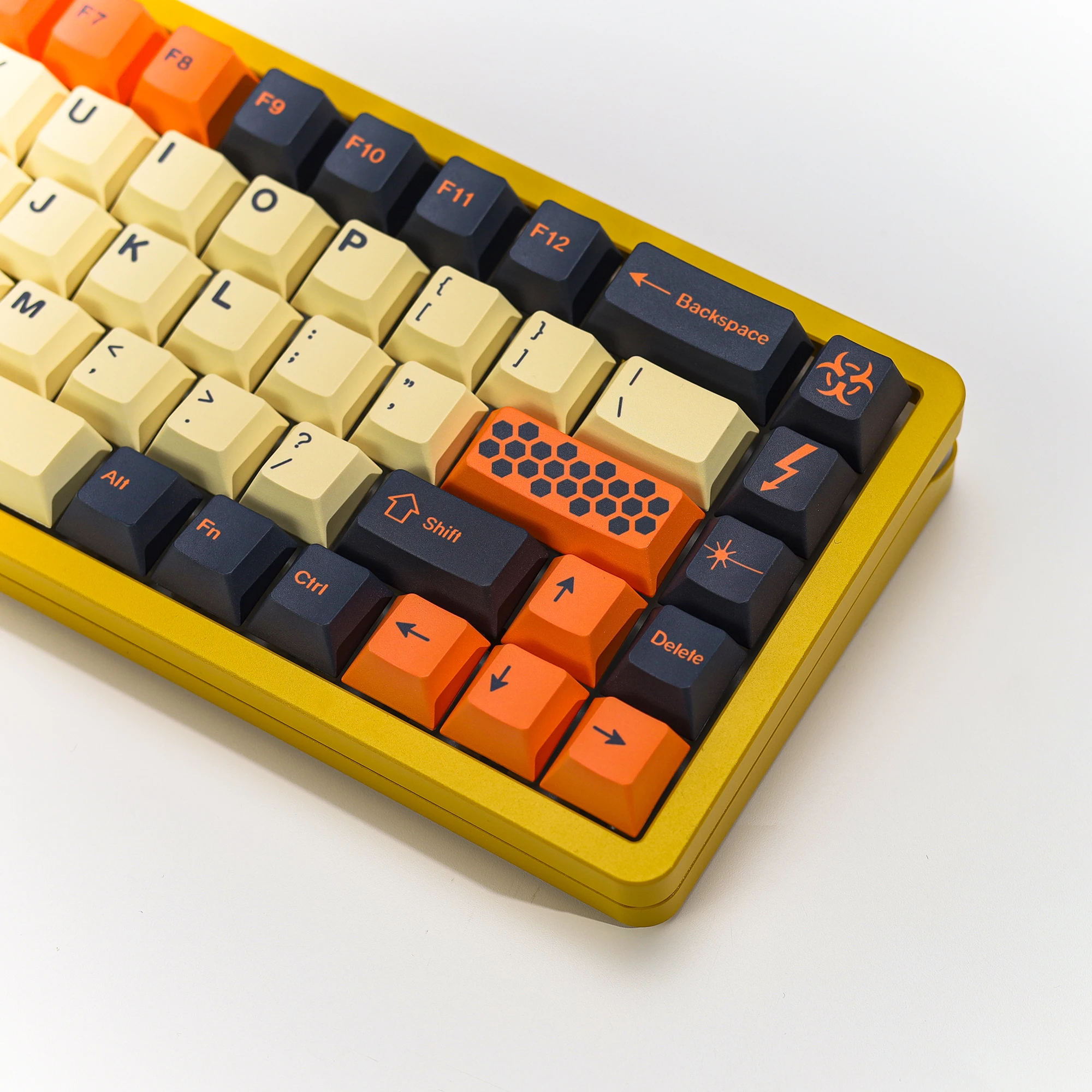 KBDiy Clone Retro GMK Tastenkappe Carbon Cherry Profile Alice Split Space PBT ISO Tastenkappen für 60 magnetische mechanische Tastatur Gaming – Detail 19