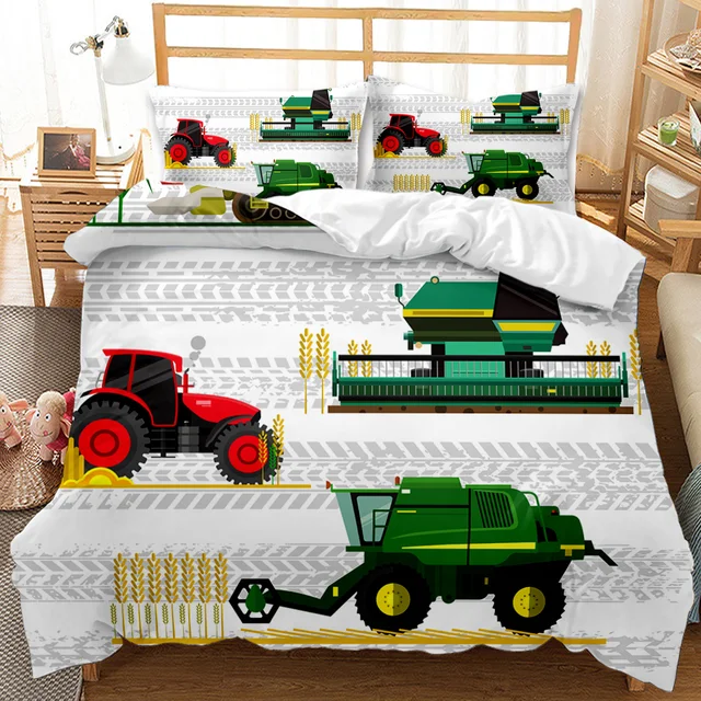 Erosebridal Construction Vehicle Bed Sheets Excavator Decor