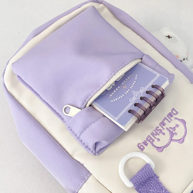 New Cute Girls 20cm Doll Bag Y2K Versatile Transparent Pocket Shoulder Crossbody Bags Simple Basic Ita Bag Student Handbag Purse