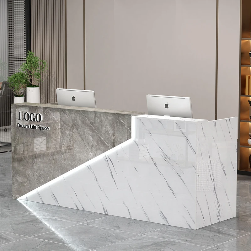 Bar Counter Front Desk Reception Desk Modern Simple Desk Reception Light Luxury Nail Barber Empfangstheke Furniture Counter