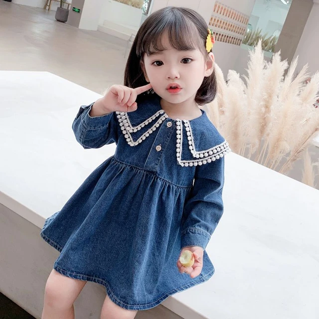 Buy KIDS ONLY Blue Solid Denim Dress for Girls Clothing Online @ Tata CLiQ-daiichi.edu.vn