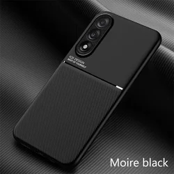 Magnetic Leather Protective Phone Case with Soft Back Cover for Oneplus Nord 5 5G (MW - Black)