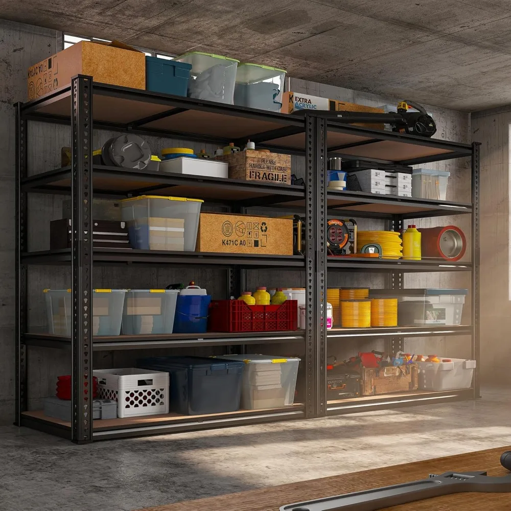 2500LBS Garage Shelving 72''H Storage Shelves Heavy Duty Shelving 5 Tier Metal Shelves for Garage Shelves Adjustable Shel 2