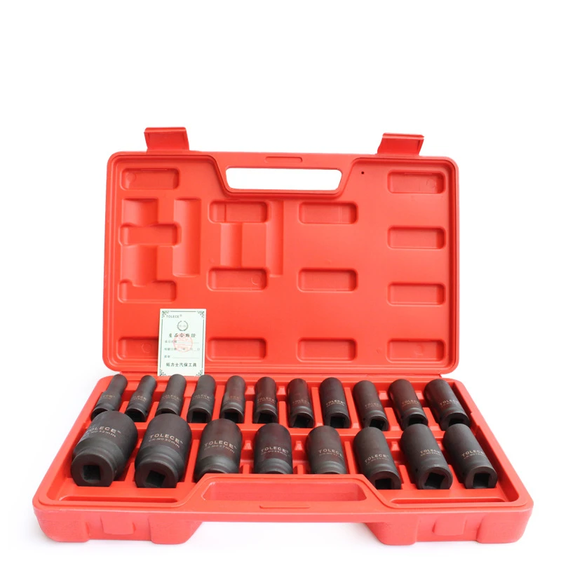 

1/2 extended Torx socket pneumatic air gun driver 12-point socket head 19-piece machine repair socket kit
