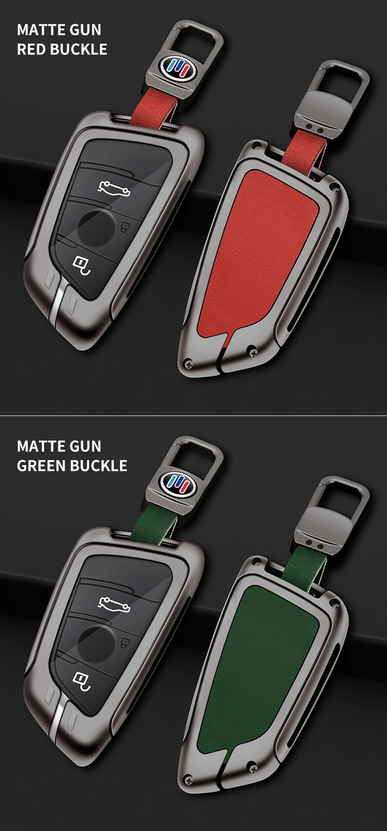 Metallo Chiave Dell'automobile di Cuoio Della Copertura Della Cassa Borsette Fob Per BMW 1 3 5 7 X1 X3 X5 X6 X7 Serie G20 G30 G01 G02 G05 F15 F16 G07 G32 Accessori - Sb8ee3a8ec5af4f2396318f4d82dde38dQ