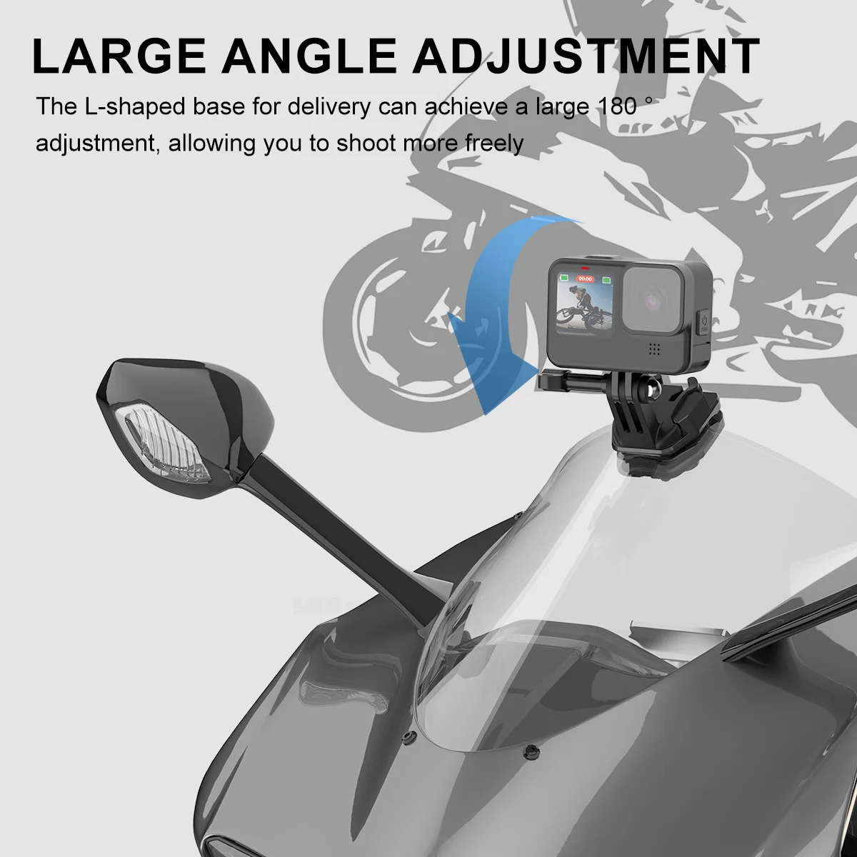 Motorcycle Windshield Mounting Clamp Aluminum Mount For GoPro Hero 12 11 10 9 Insta360 X3 DJI Action 3 Action Camera Accessories 4