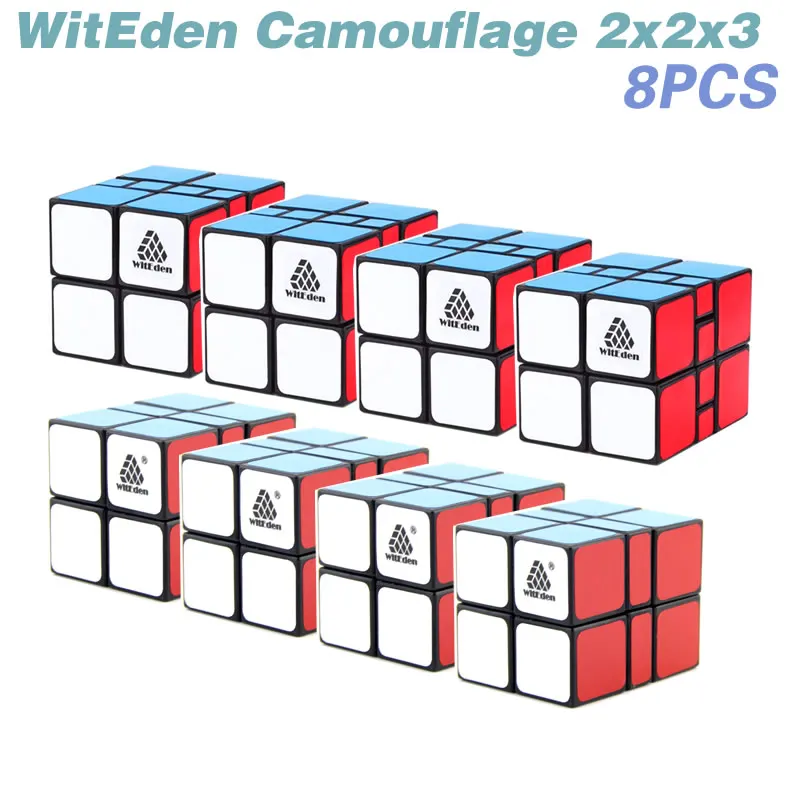 

WitEden Camouflage 2x2x3 Magic Cube Wholesale Lots Bulk 8PCS Set Speed Twisty Puzzle Antistress Educational Toys For Children