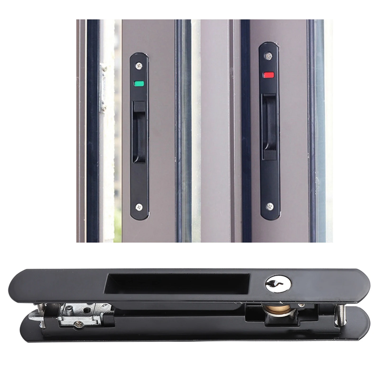 Door Lock Household Supplies Sliding Door Window Hook Lock Modern Mobile Single Double Sided Catch for Home
