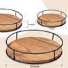 Multipurpose Wooden Revolving Spice Rack and Storage Tray for Kitchen Cabinets 5