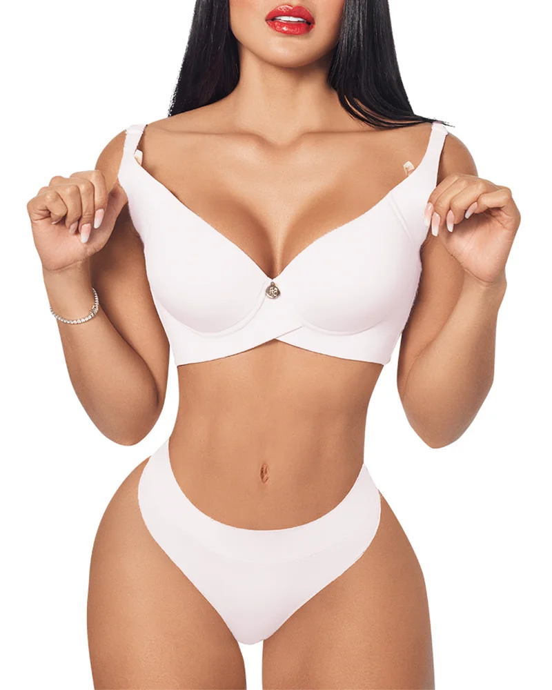 Push Up Bra for Women Corset Top Shapewear Brassiere Wide Back Support Posture Bra Beauty Back Deep Bra Lingerie женское бельё