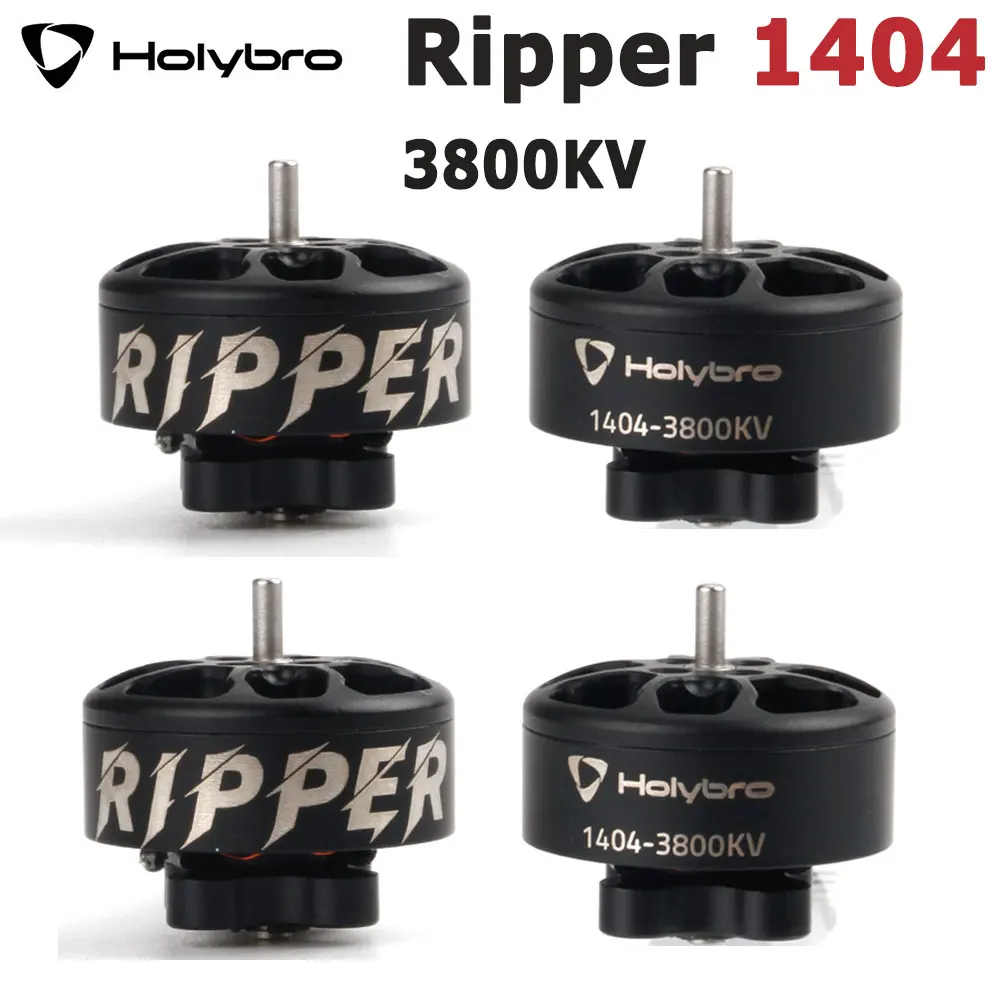 

Holybro Ripper 1404 3800KV Ultralight Brushless Motor 3-4S Prop Mounting Shaft Diameter 1.5mm for 2.5- 4Inch Freestyle FPV Drone