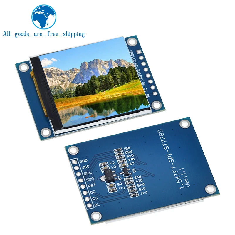 

1.54 Inch 1.54" Full Color TFT Display Module HD IPS LCD LED Screen 240x240 SPI Interface ST7789 For Arduino