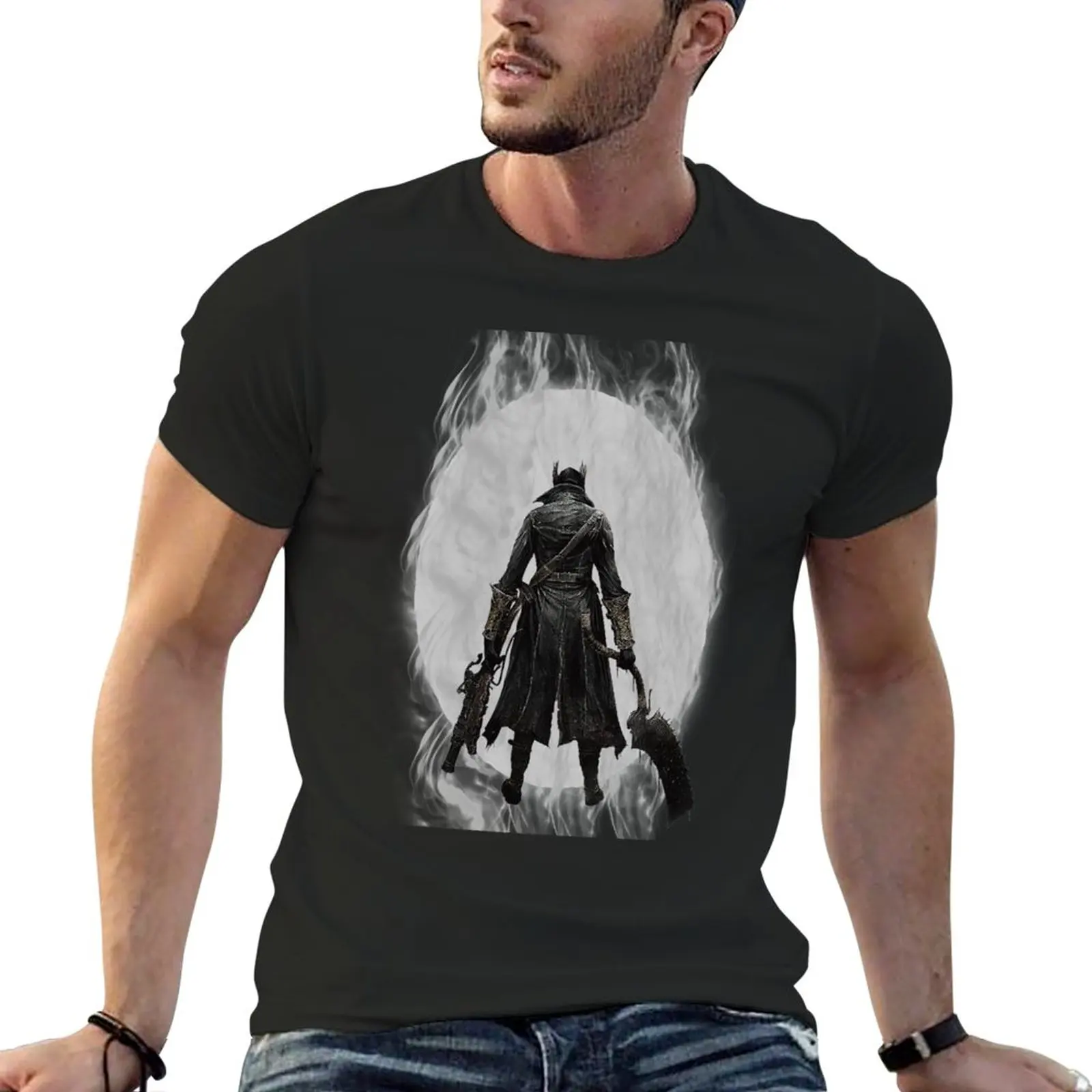 Bloodborne Soldier T-Shirt Summer Top Shirts Graphic Tees Customizeds Mens T-Shirt Pack