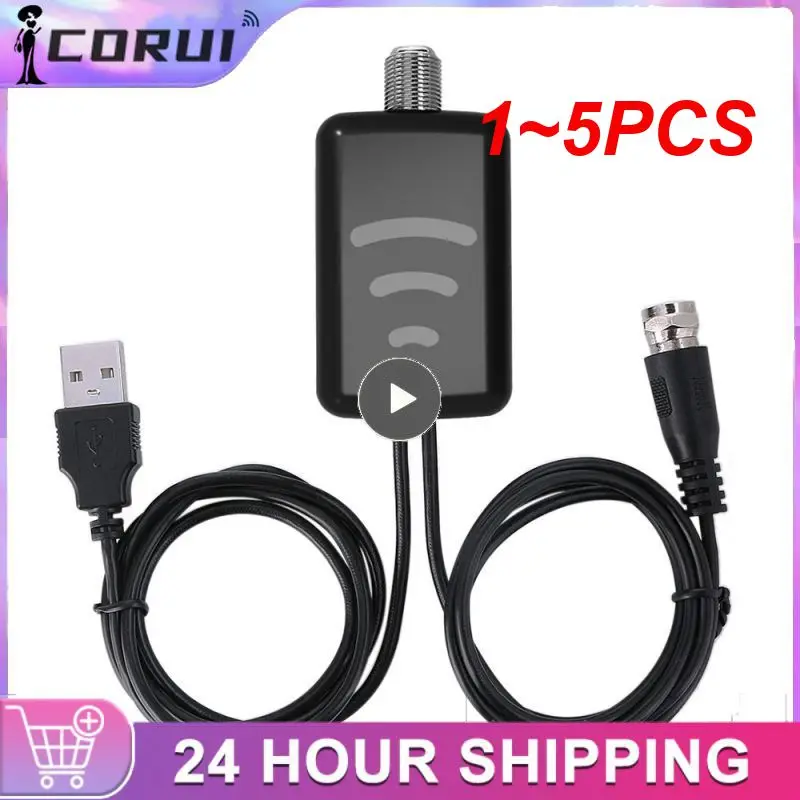 

1~5PCS Signal Amplifier Digital HDTV VHF UHF Antenna Booster Easy Installtion Working Frequency VHF(172-240Mhz) \