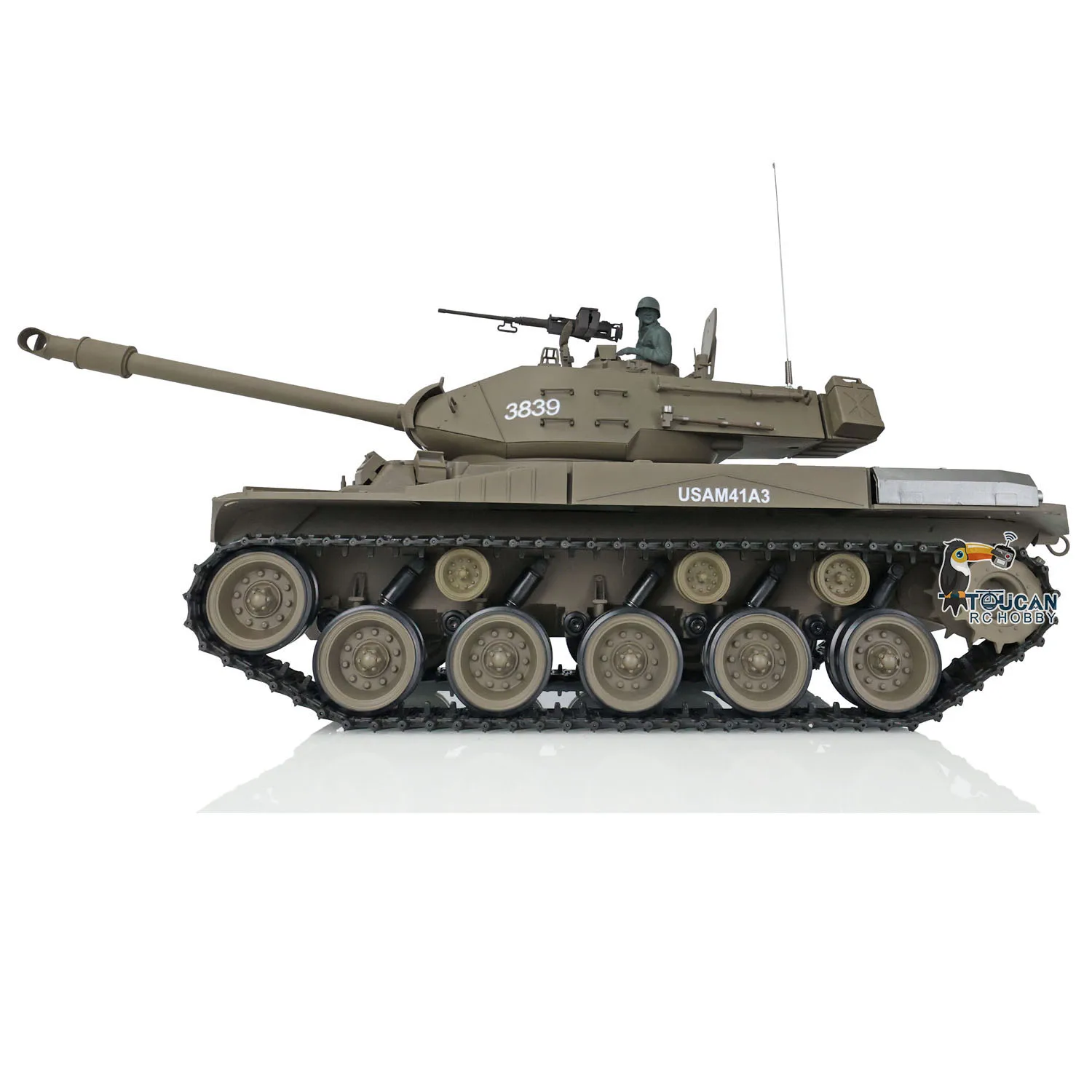 HENG LONG 7.0 Plastic Walker Bulldog RTR RC Tank Model 2.4Ghz 1/16 Scale 3839 Smoking Unit Tracks Wheels Model TH17323-SMT5 4