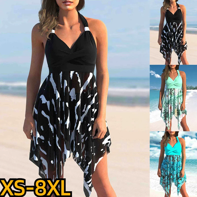 2023 New Swimwear Summer Beach Wear Two Piece Beach Swimwear Tankinis Swimming 3D Print Tankinis