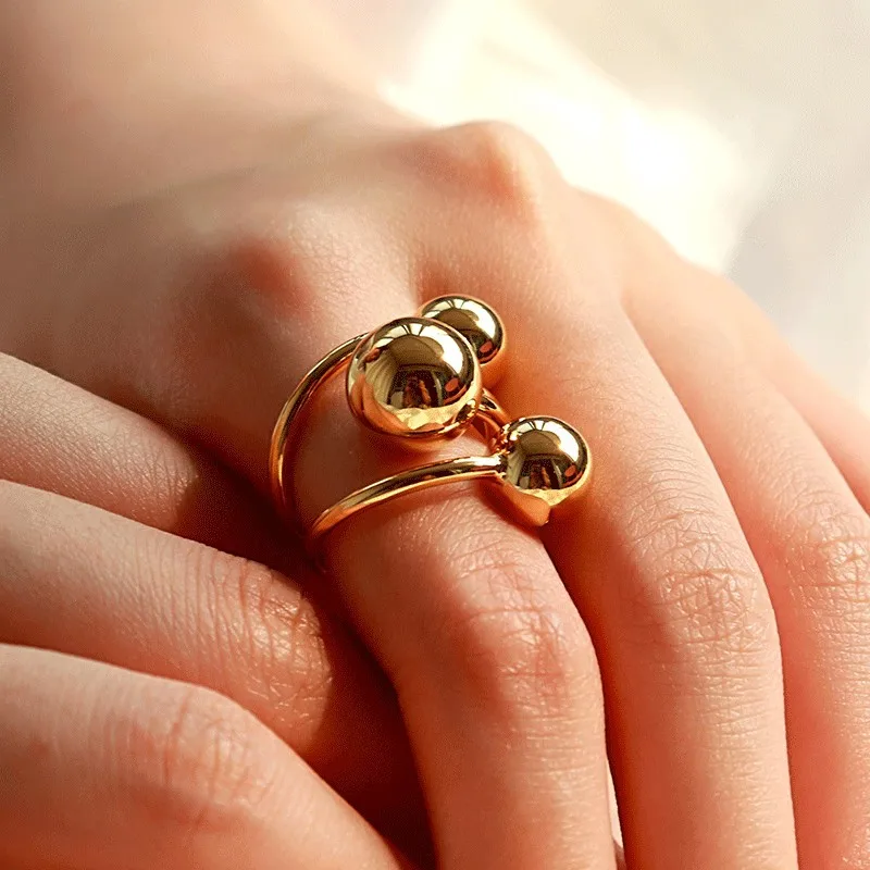 Geometric Irregular Exaggerated Metal Rings for Women Shiny Gold Silver Color Punk Rings Jewelry Accessories Gifts gold color rings silver ring finger ring gold color ring adjustable rings