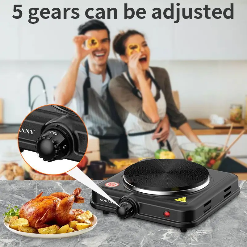 1000W Multifunctional Electric Stove Cooker Adjustable Temperature Household Kitchen Single pot electric stove for cooking