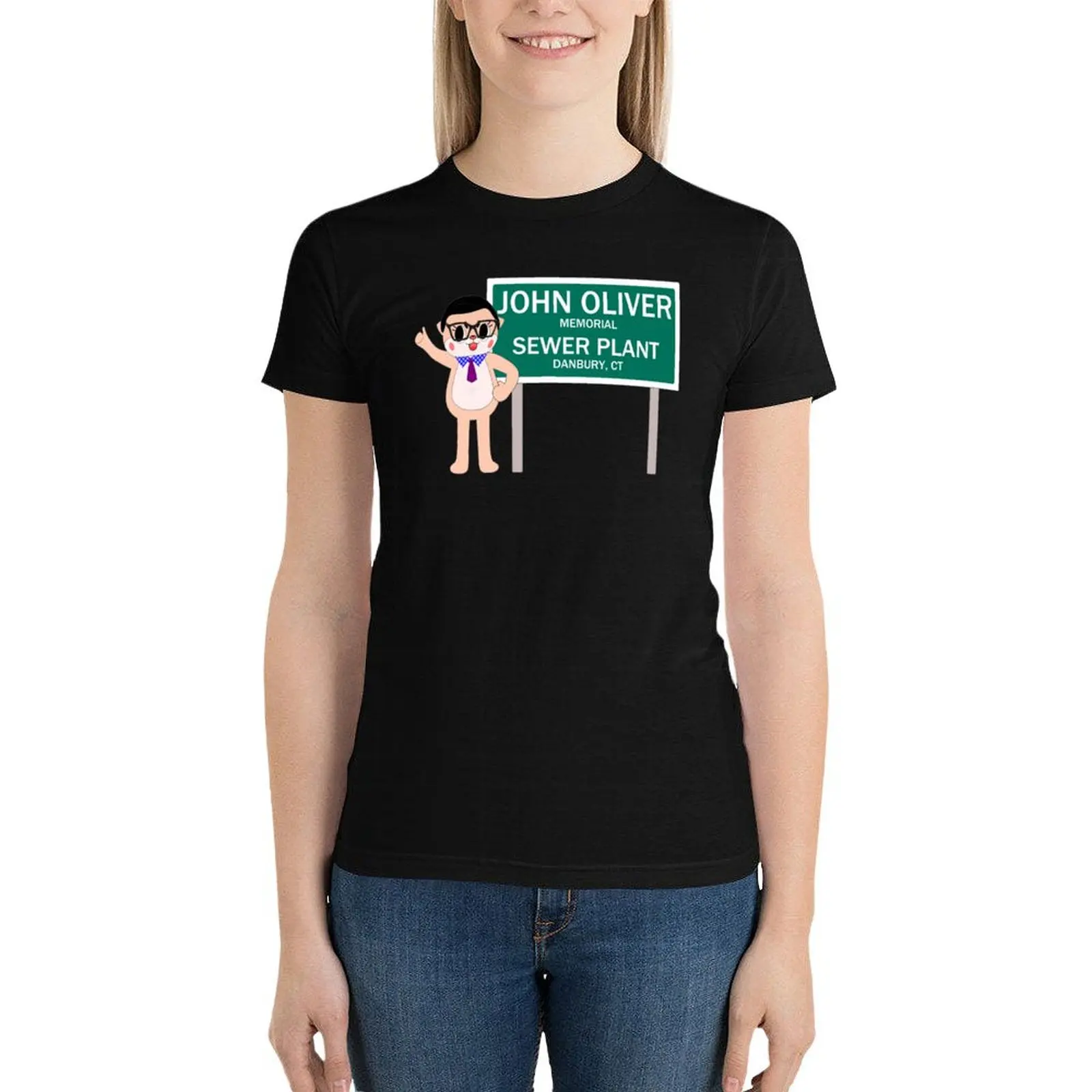 

Chiijohn Danbury Sewer Plant T-Shirt summer top kawaii clothes Women's tops