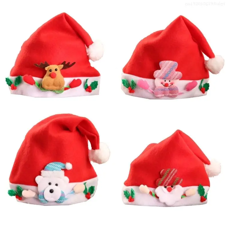 Lovely Christmas Pattern Hats Children Teen Adult Hats Stage Performances for Family Gatherings and Winter Fashion
