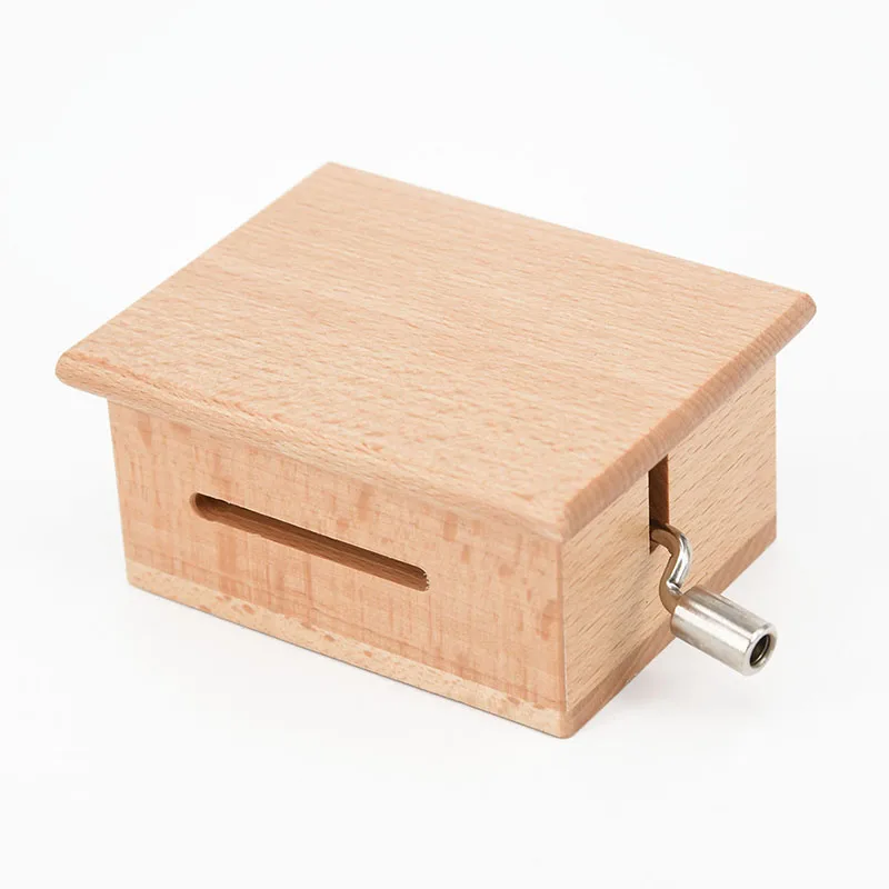 DIY Hand-cranked Music Box With Paper Tape Puncher Wooden Box Music Paper Composing Movement Creative DIY Composing Music