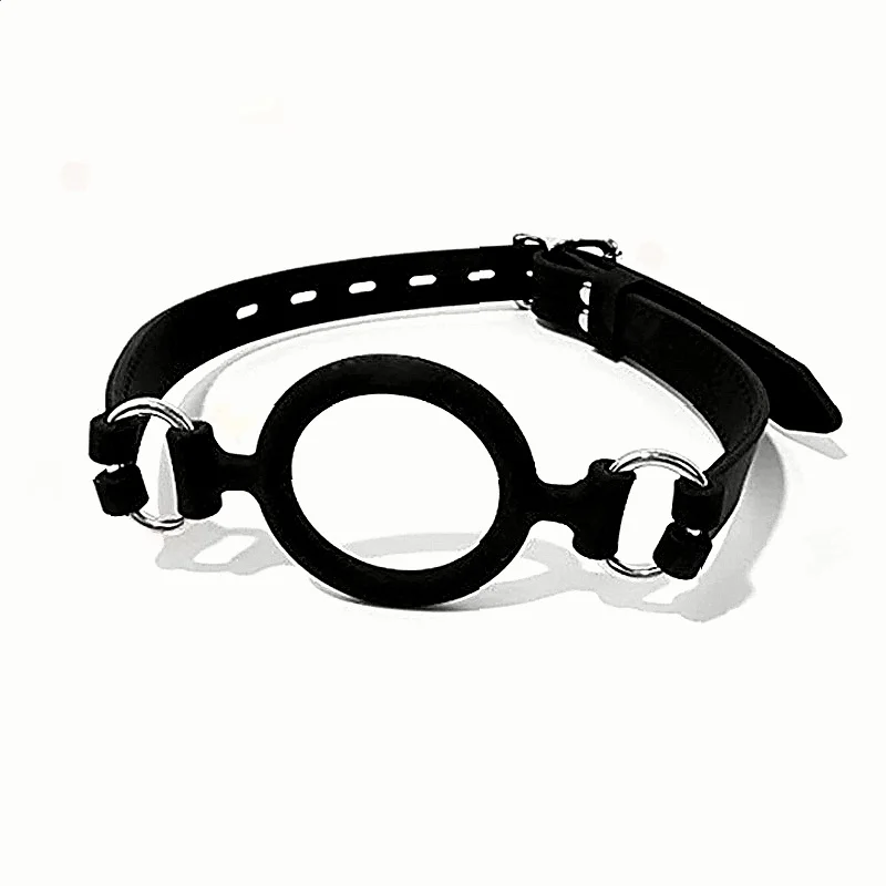 Strapon Mouth Plug Double Ended Dildo Gag Silicone Open Mouth Gag Adult Sex Games Accessories Flirting Sex Toy For Men Women