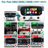 Écran autoradio sans fil Carplay Android 14 pour Fiat 500/500C/500E 2007-2015 Bluetooth 2 din autoradio Lecteur multimédia 2