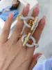 3Pcs 2024 Gold Silver Color Inlaid Cubic Zirconia Metal Cuff Open Bracelet Bangle 18K Plated Men Charm Jewelry Gift 2