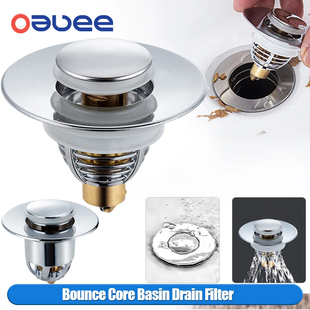Drain Stopper Universal Sink Pop-Up Bounce Core Basin Drain Filter Hair Catcher Strainer Bathroom Tool
