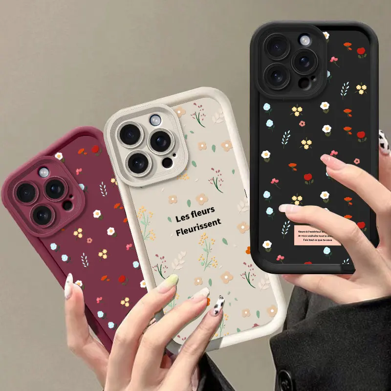 Floral Print Soft Silicone Shockproof Protective Phone Case