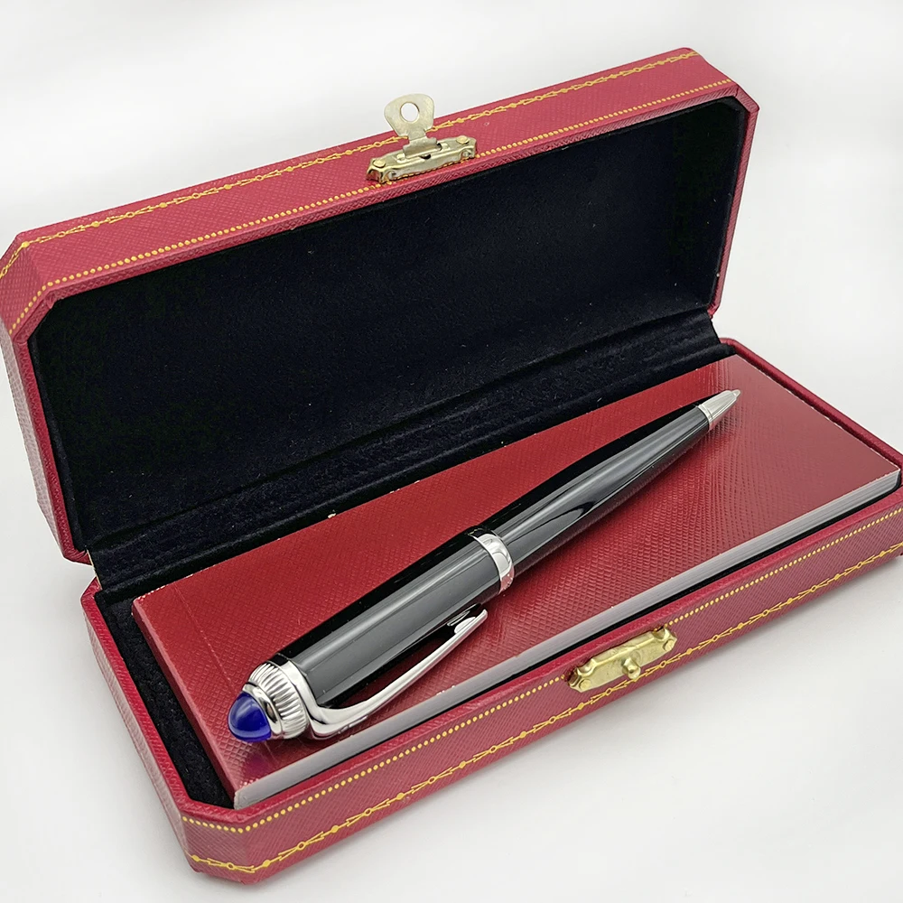 YAMALANG Luxury Classic CT Ballpoint Pen Stainless Steel Ragging Writing Smooth Office Stationery With Gem