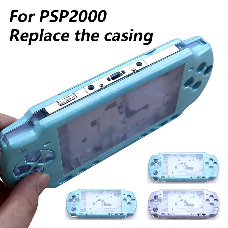 PSP2000용 완전 쉘 케이스, 전문가용 풀 하우징 쉘, 풀 버튼 키트 교체, 콘솔 액세서리 포함