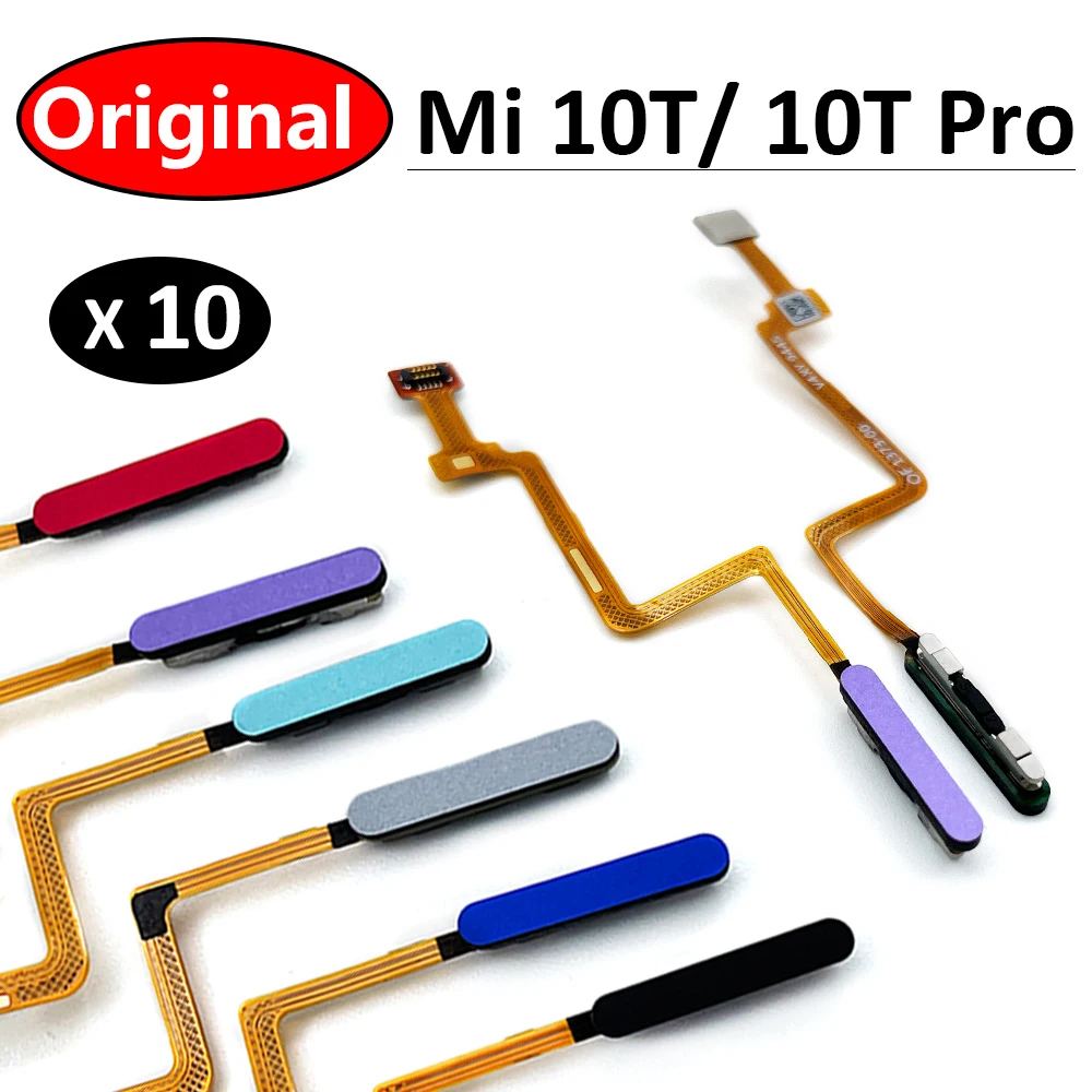 

10 шт./лот, оригинал для Xiaomi Mi 10T Mi10T Pro M2007J3SY сенсор отпечатков пальцев Главная Кнопка возврата Меню Кнопка гибкий ленточный кабель детали