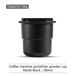Stackable Reusable Coffee Dosing Cup - Practical & Easy - to - Clean Coffee Tool Accessory (Transparent Black)