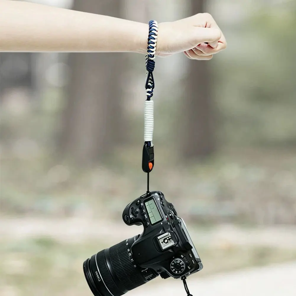 손으로 짠 카메라 손목 스트랩 퀵 릴리스 로프 벨트 ( A9, 니콘 Z7, D7500, 캐논 R50, R100 DSLR, 후지 X-T5, 펜타 악세서리용)