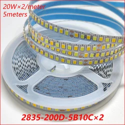 (2 solder joints) 200D 5B10CX2 2835 LED strip constant current LED ribbon 5 meters 100Wx2colors light belt be used in chandelier