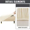 1Pc Elastic Stool Cover, Thickened All-inclusive Square Low Stool Cover, Household Sofa Footrest Stool Cover Furniture Protector 4