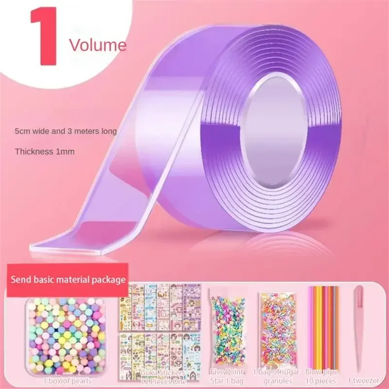 Double Sided Tape Glitter Adhesive Toy Making Home Improvement Uses Foam Colors Thermal Bonding Blow Molded Reusable Adhesive