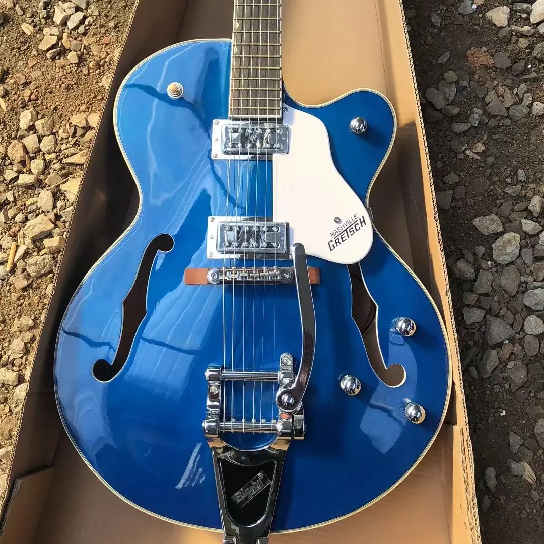 Ome Electric Guitar Finish Gloss Blue Chrome Hardware