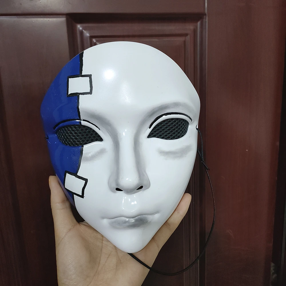 Sally Face Cosplay Maske für Erwachsene, Unisex Vollgesichts-Terror-Maske, Karnevalsparty-Helm, Kostüm-Requisiten – Detail 5