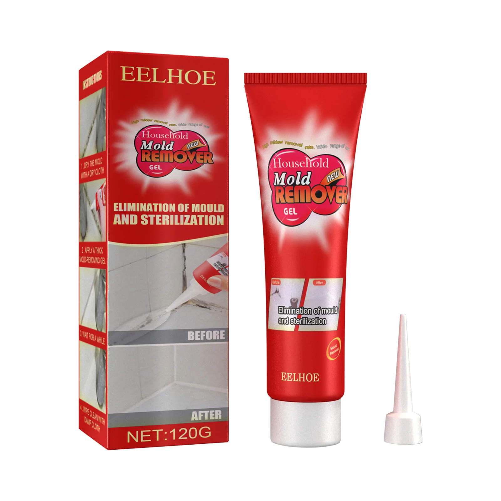 Mold Remover Gel for Bathroom Ceramic Tile Cleaning