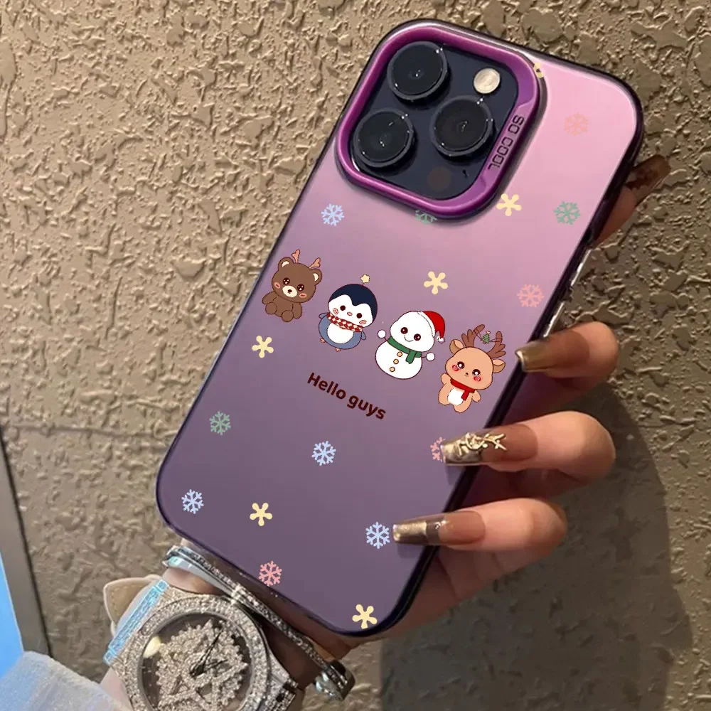 Luxury Silver IMD Fashion Christmas Pattern Phone Case Cover