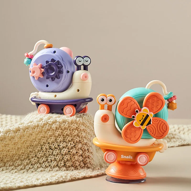 

Pull rope toys cartoon snail car baby learn to crawl kid pull toy baby bath suction cup windmill children's early education toys