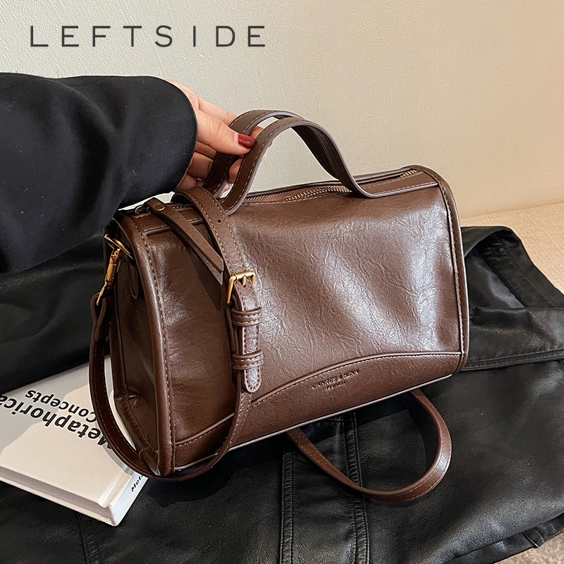 

Маленькие однотонные сумки через плечо LEFTSIDE для женщин 2024 Y2K, модные сумки и кошельки, Женская дорожная сумка через плечо