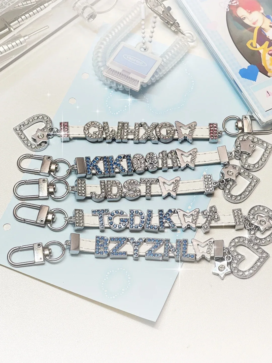 156 Pcs Rhinestone Slide Beads Alloy Alphabet A-Z Alphabet Letters Beads For DIY Bracelet Wristbands Necklace Choker Jewelry Making