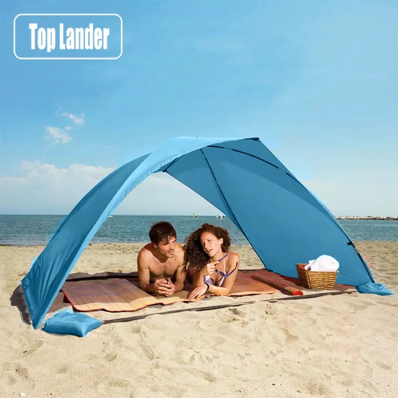 Lightweight Portable Sun Shelter Beach Tent Summer Outdoor Garden Sun Awning Shade Canopy Easy Setup Camping Fishing Hiking