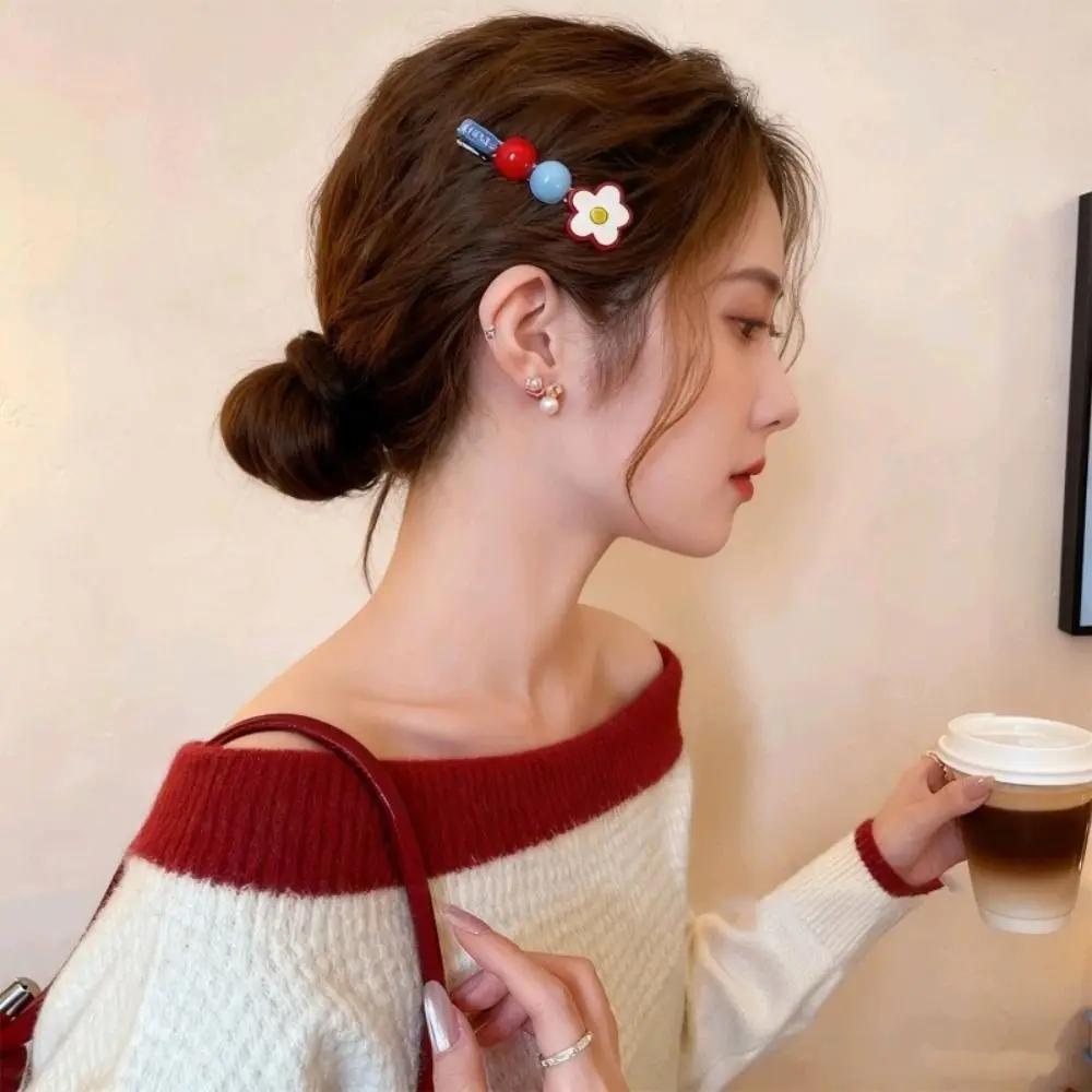 Fashion Sweet Flower Hair Clip Rock Sugar Hawthorn Korean Style Bangs Clip Barrettes for Woman Girls